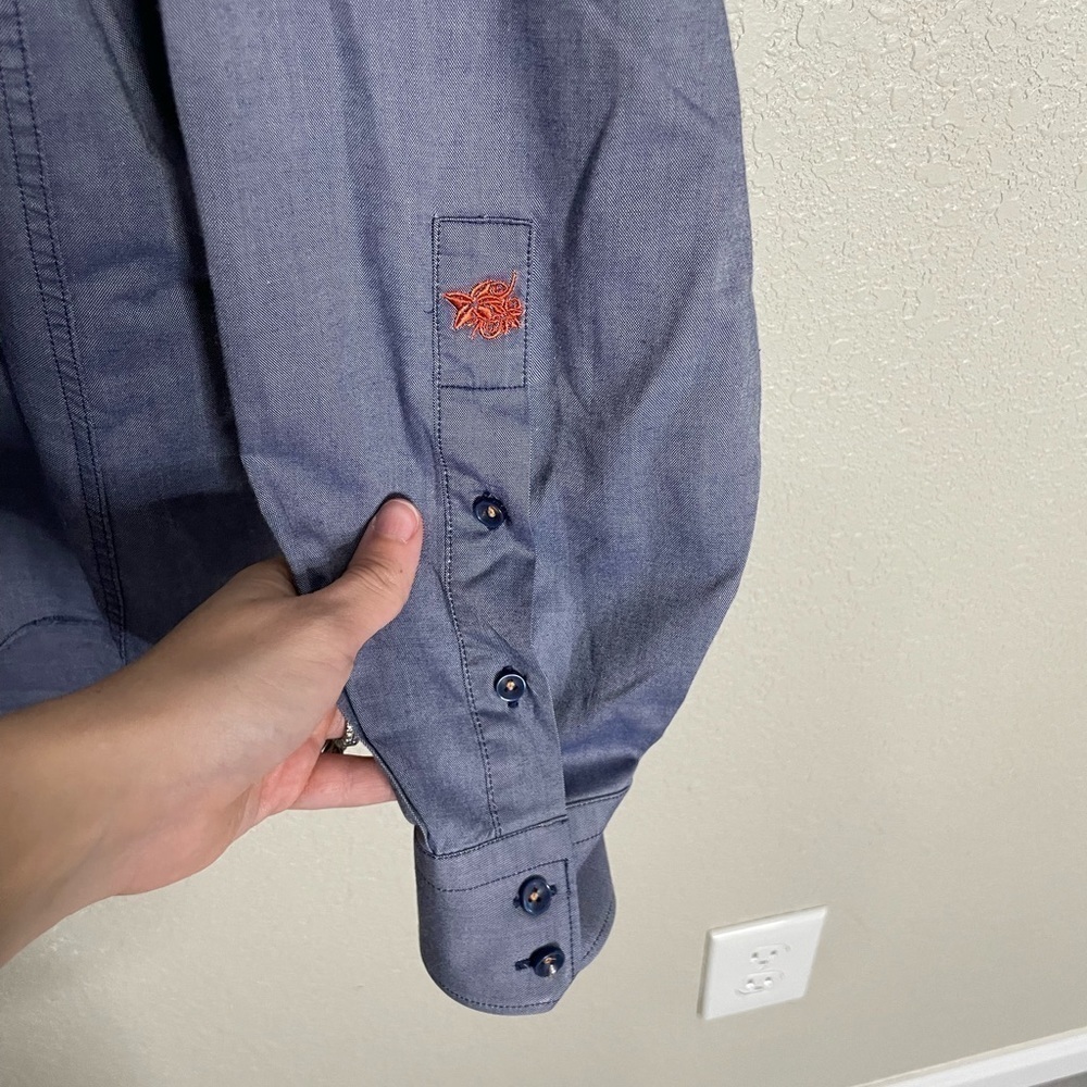 Stone Rose Red Rivet Collection Button Down Shirt 3/M - Picture 4 of 8